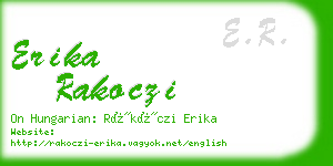 erika rakoczi business card